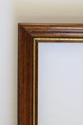 Thick Wooden Frame with Gold Detail