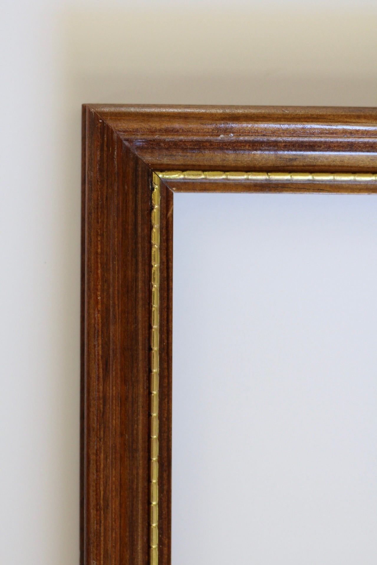 Thick Wooden Frame with Gold Detail